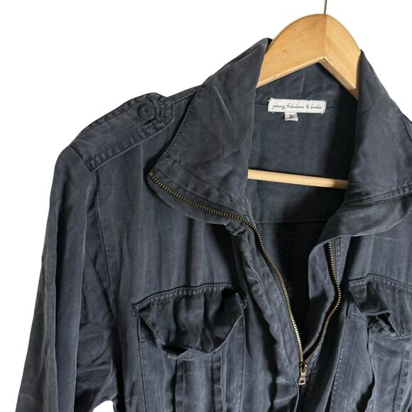 Young Fabulous & Broke Navy Flight Suit Utility Jumpsuit Midnight Pigment Size S - Picture 7 of 14